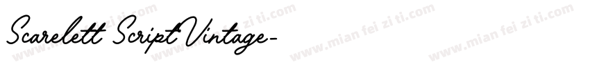 Scarelett ScriptVintage字体转换